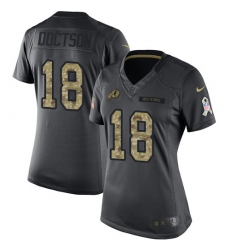 Women's Nike Washington Redskins #18 Josh Doctson Limited Black 2016 Salute to Service NFL Jersey