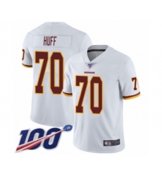 Men's Washington Redskins #70 Sam Huff White Vapor Untouchable Limited Player 100th Season Football Jersey
