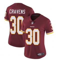 Women's Nike Washington Redskins #30 Su'a Cravens Elite Burgundy Red Team Color NFL Jersey