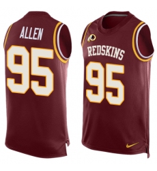 Men's Nike Washington Redskins #95 Jonathan Allen Limited Red Player Name & Number Tank Top NFL Jersey