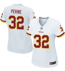 Women's Nike Washington Redskins #32 Samaje Perine Game White NFL Jersey