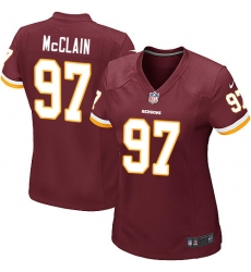 Women's Nike Washington Redskins #97 Terrell McClain Game Burgundy Red Team Color NFL Jersey