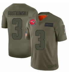 Men's New England Patriots #3 Stephen Gostkowski Limited Camo 2019 Salute to Service Football Jersey