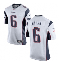Men's Nike New England Patriots #6 Ryan Allen Game White NFL Jersey