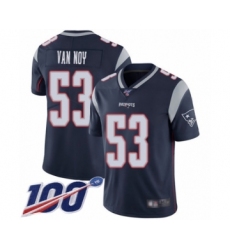 Men's New England Patriots #53 Kyle Van Noy Navy Blue Team Color Vapor Untouchable Limited Player 100th Season Football Jersey