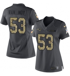 Women's Nike New England Patriots #53 Kyle Van Noy Limited Black 2016 Salute to Service NFL Jersey