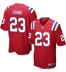 Men's Nike New England Patriots #23 Patrick Chung Game Red Alternate NFL Jersey