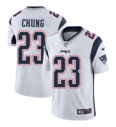 Men's Nike New England Patriots #23 Patrick Chung White Vapor Untouchable Limited Player NFL Jersey