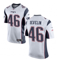 Men's Nike New England Patriots #46 James Develin Game White NFL Jersey