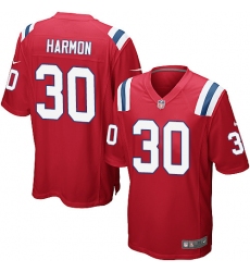 Men's Nike New England Patriots #30 Duron Harmon Game Red Alternate NFL Jersey