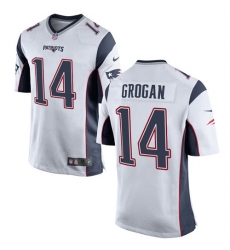Men's Nike New England Patriots #14 Steve Grogan Game White NFL Jersey