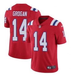 Youth Nike New England Patriots #14 Steve Grogan Red Alternate Vapor Untouchable Limited Player NFL Jersey