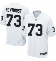 Men's Nike Oakland Raiders #73 Marshall Newhouse Game White NFL Jersey
