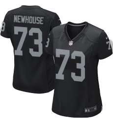 Women's Nike Oakland Raiders #73 Marshall Newhouse Game Black Team Color NFL Jersey