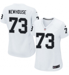 Women's Nike Oakland Raiders #73 Marshall Newhouse Game White NFL Jersey