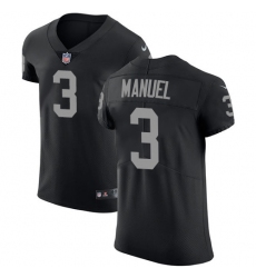Men's Nike Oakland Raiders #3 E. J. Manuel Black Team Color Vapor Untouchable Elite Player NFL Jersey