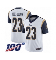 Men's Los Angeles Rams #23 Nickell Robey-Coleman White Vapor Untouchable Limited Player 100th Season Football Jersey