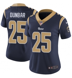 Women's Nike Los Angeles Rams #25 Lance Dunbar Elite Navy Blue Team Color NFL Jersey