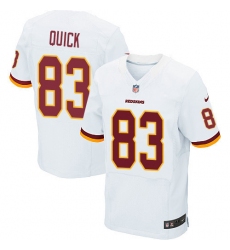 Men's Nike Washington Redskins #83 Brian Quick Elite White NFL Jersey