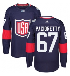 Youth Adidas Team USA #67 Max Pacioretty Premier Navy Blue Away 2016 World Cup Ice Hockey Jersey