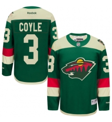 Men's Reebok Minnesota Wild #3 Charlie Coyle Premier Green 2016 Stadium Series NHL Jersey