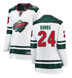 Women's Minnesota Wild #24 Matt Dumba Authentic White Away Fanatics Branded Breakaway NHL Jersey