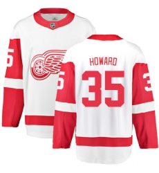 Youth Detroit Red Wings #35 Jimmy Howard Fanatics Branded White Away Breakaway NHL Jersey
