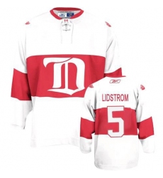 Men's Reebok Detroit Red Wings #5 Nicklas Lidstrom Premier White Third NHL Jersey