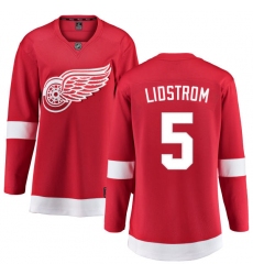 Women's Detroit Red Wings #5 Nicklas Lidstrom Fanatics Branded Red Home Breakaway NHL Jersey