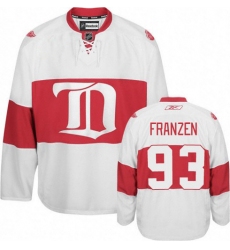 Men's Reebok Detroit Red Wings #93 Johan Franzen Premier White Third NHL Jersey