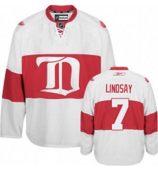 Men's Reebok Detroit Red Wings #7 Ted Lindsay Authentic White Third NHL Jersey