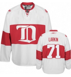 Men's Reebok Detroit Red Wings #71 Dylan Larkin Premier White Third NHL Jersey