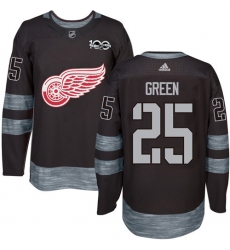Men's Adidas Detroit Red Wings #25 Mike Green Premier Black 1917-2017 100th Anniversary NHL Jersey