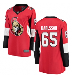 Women's Ottawa Senators #65 Erik Karlsson Fanatics Branded Red Home Breakaway NHL Jersey