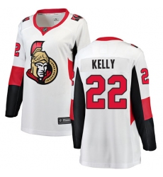 Women's Ottawa Senators #22 Chris Kelly Fanatics Branded White Away Breakaway NHL Jersey