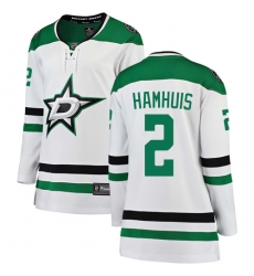 Women's Dallas Stars #2 Dan Hamhuis Authentic White Away Fanatics Branded Breakaway NHL Jersey