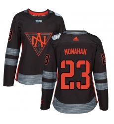 Women's Adidas Team North America #23 Sean Monahan Premier Black Away 2016 World Cup of Hockey Jersey