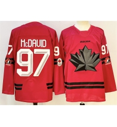 Men's Canada Hockey #97 Connor McDavid Red Stitched Jersey