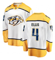 Youth Nashville Predators #4 Ryan Ellis Fanatics Branded White Away Breakaway NHL Jersey