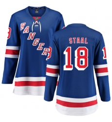 Women's New York Rangers #18 Marc Staal Fanatics Branded Royal Blue Home Breakaway NHL Jersey