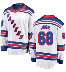 Men's New York Rangers #68 Jaromir Jagr Fanatics Branded White Away Breakaway NHL Jersey