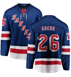 Men's New York Rangers #26 Joe Kocur Fanatics Branded Royal Blue Home Breakaway NHL Jersey