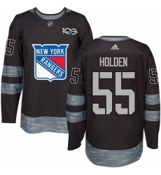 Men's Adidas New York Rangers #55 Nick Holden Premier Black 1917-2017 100th Anniversary NHL Jersey