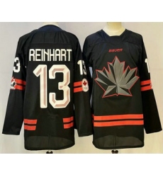 Men's Canada Hockey #13 Sam Reinhart Black Stitched Jersey