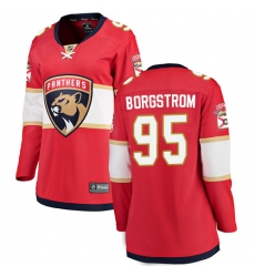 Women's Florida Panthers #95 Henrik Borgstrom Fanatics Branded Red Home Breakaway NHL Jersey