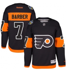 Men's Reebok Philadelphia Flyers #7 Bill Barber Premier Black 2017 Stadium Series NHL Jersey
