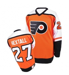 Men's Mitchell and Ness Philadelphia Flyers #27 Ron Hextall Premier Orange Throwback NHL Jersey