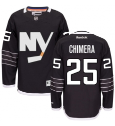 Men's Reebok New York Islanders #25 Jason Chimera Premier Black Third NHL Jersey