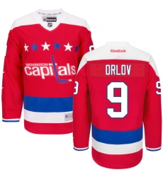 Youth Reebok Washington Capitals #9 Dmitry Orlov Authentic Red Third NHL Jersey
