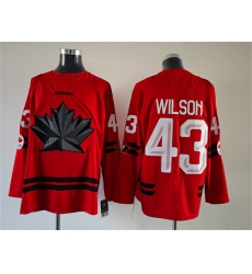 Men's Canada Hockey #43 Tom Wilson Red Stitched Jersey